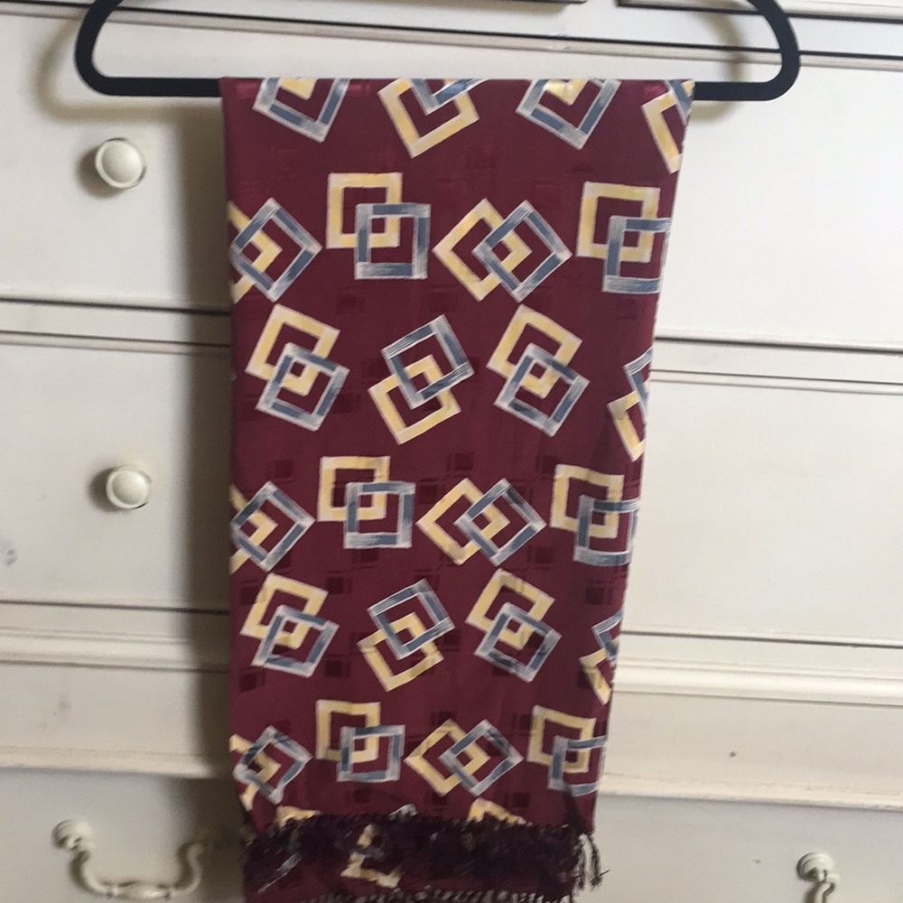 Vintage fringed scarf.